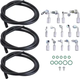 Qa2213x-5 Ikasefu 25pcs A/c Hose And Fitting Kit Universal Air Conditioning Extended Length Hoses