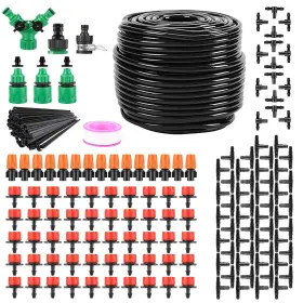 Imountek 717971901488 164ft Drip Irrigation Kit Automatic Garden System Misting Plant Watering Set