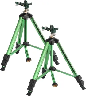 Irrstpro 445021998920 Green Zinc Alloy Water Bird Sprinkler Heavy Duty Tripod Base Garden