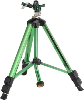 Irrstpro 744759568625 Green Zinc Alloy Water Bird Sprinkler Heavy Duty Tripod Base Garden