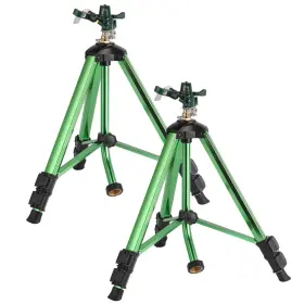 Irrstpro 768825783392 Green Zinc Alloy Water Bird Sprinkler Heavy Duty Tripod Base Garden Sprinkle