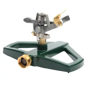 Irrstpro 768825783408 Green Garden Pulsating Impact Sprinkler With Metal Base Heavy Duty Zinc Allo