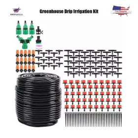 H2sa05-2ot033 Itopfox 200-piece Greenhouse Drip Irrigation Kit - 1/4 Inch -1/2 Automatic Water System
