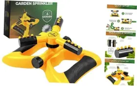 Joeys Garden 638455966475 Sprinkler For Yard Rotating Large Area Yellow Joeys Garden 638455966475 Sprinkler For Yard Rotating Large Area Yellow