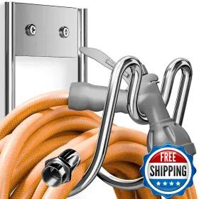 B0fg7vrz1s Josmimic Stainless Steel Garden Hose Holder - Silver Ss304 Water W