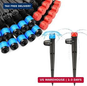 Joypro Yy-jx-die-50-br 50 Pcs Drip Emitters Fan Shape With Stake Adjustable 360 Degree Water Flow Dripp