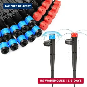 Yy-jx-die-50-br Joypro 50 Pcs Drip Emitters Fan Shape With Stake Adjustable 360 Degree Water Flow Dripp