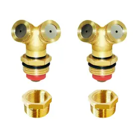 6cy-fer-40855 Joywayus Brass Misting Spray Nozzle 3/4 Inch Ght Male 2-holes Garden Sprinklers Irrigation