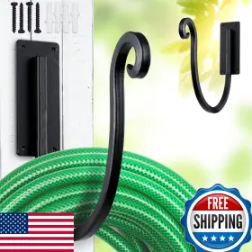 B098xby1ff Junshuo 8 Inch Metal Wall Mount Heavy-duty Garden Hose Hanger Holder Outdoor