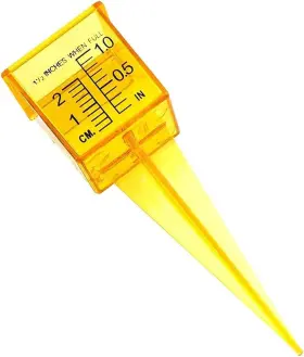 Juroicessry 792483882203 Yellow Mini Portable Sprinkler And Rain Gauge Wide Mouth Bright Outdoo