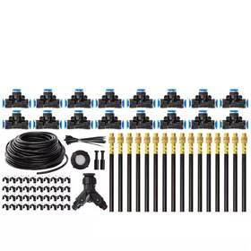 Justincity 313043820864 100 Ft. Drip Irrigation System With 16 Adjustable Copper Nozzles Automatic Atomi