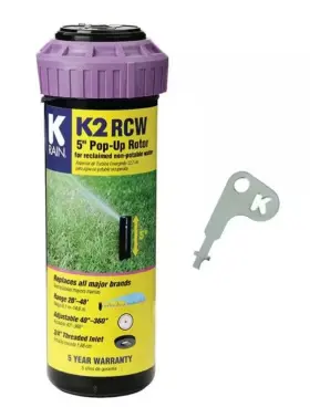 19103003-rev11 K-rain K2 Gear Drive Sprinkler Smart Set 5 Inch Pop Up Point Shoot 20ft-48ft 3/4 16