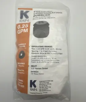 B-025 K Rain K-rain 0.25 Gpm Pressure Compensating Bubbler Fpt 12 Pack New
