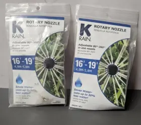 Rn200-adj K Rain 2ct K-rain Rotary Nozzle Adjustable 80 - 360 Degrees 16ft 19ft Range