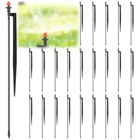 Kabaconsultingllc 313039766787 25 Pcs 180 Degree Irrigation Sprinkler Heads With 12 Inch Stake Drip Emitters Micro Kabaconsultingllc 313039766787 25 Pcs 180 Degree Irrigation Sprinkler Heads With 12 Inch Stake Drip Emitters Micro