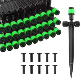 Fango-k032 Kalolary Drip Irrigation Emitters 30pcs Quick Connect Adjustable 360 Degree Water Emi