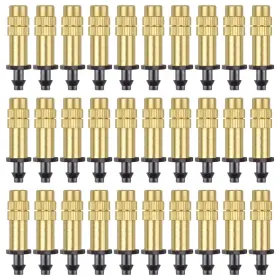 Kalolary-y206 Kalolary 30pcs 1/4 Adjustable Copper Atomizing Nozzle Drip Irrigation Sprayer 4/7mm Ato Kalolary-y206 Kalolary 30pcs 1/4 Adjustable Copper Atomizing Nozzle Drip Irrigation Sprayer 4/7mm Ato