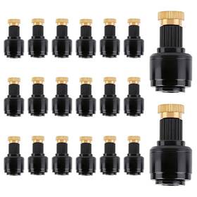 Kalolary Tm-k-0014 20pcs 1/4 Inch Push-to-fit Copper Atomizing Nozzle Quick Connect Drip Irrigation