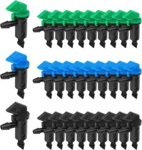 Uq-ts51 Kalolary 90 Pieces Drip Emitter 3 Colors Garden Flag Irrigation Drippers In Sizes