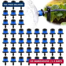 Yeahwork-k107 Kalolary 100pcs 1/4 Inch Adjustable Drip Irrigation Emitters 4/7mm Anti-clogging Wa