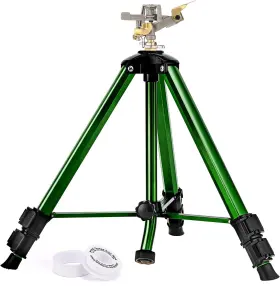 Keten 744759336699 Tripod Base Sprinkler With 300 Degree Large Area Coverage Extra Tall Heavy Duty