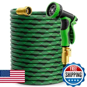 10-function Kiuluta B0dws1p2kq Garden Hose 25ft Non-expanding Water With Nozzle Kink-free