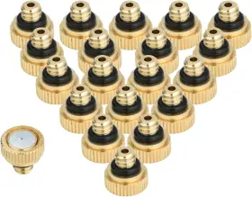 Kuwan 756970097877 Brass Misting Nozzles For Garden Cooling System 0.012 Inch 0.3 Mm 10/24 20 Pcs