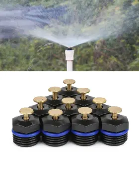 Usdmisting10 La Farah 10pcs Atomizing Sprinkler Nozzle 1/2 Inch Garden Misting Emitters Adjustable
