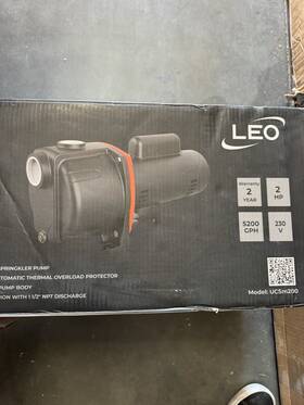 Leo Ucsm200 2hp Lawn Sparkler Pump Model