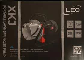 Xkj-11055 Leo 1.5 Hp Portable Lawn Sprinkler Pump 1 200 Gph Xkj-11055 Leo 1.5 Hp Portable Lawn Sprinkler Pump 1 200 Gph