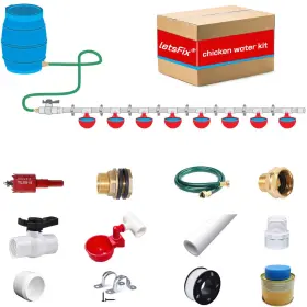 B0c6xrp5bk Letsfix Automatic Chicken Watering System - Complete Pvc Pipe Set Easy Install