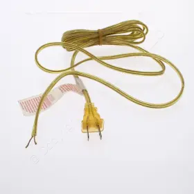7152-012-gt Leviton Gold 12 Ft. Lamp Electric Cord With Plug 18 Awg 18/2 Spt-2 105c P/s