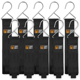 B0dkt8x6t8 Light Dust 10-pack 15 Inch Heavy-duty Hanging Extension Cord Holder Straps With Metal Hooks