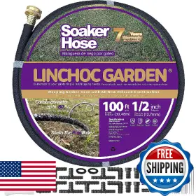 B0ds1sl2rs Linchoc Garden Licnchoc Soaker Hose 100ft 1/2 Inch Flexible Durable For Effi