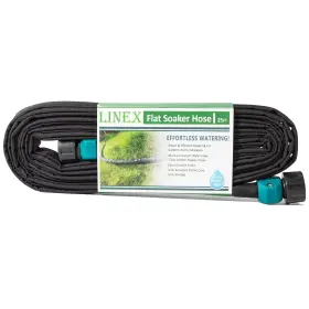Lxflsh25 Linex Garden Flat Soaker Hose 1/2 Inch X 25 Ft For Beds Drip Sprinkler Hos