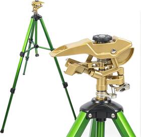 Liulo Tool 445045781782 Large Impact Sprinkler On Tripod Base Heavy Duty Zinc Alloy Sprinkle