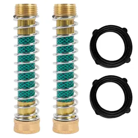 B0d9gtq7ng Liulo Tool 2-pack Brass Garden Hose Protector Extension Adapter Coil Spring 5.7 Inch