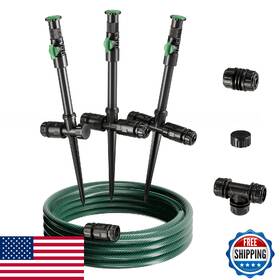 Lizjarol B0g8j8d2cp Flexible Sprinkler System Kit Adjustable Lawn Irrigation 30ft Hose