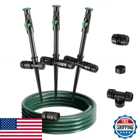 B0g8j8d2cp Lizjarol Flexible Sprinkler System Kit Adjustable Lawn Irrigation 30ft Hose