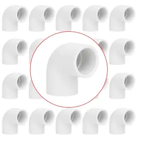 Lswteiz 825665502184 20 Pack 1/2 Inch 90 Degree Elbow Pipe Fittings 2 Way Right Angle Pvc Fitting