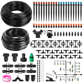 Lucdnc 313103079065 240ft Diy Automatic Drip Irrigation System Kits For Garden Plant Watering Mistin