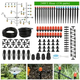 Maotong 744759188687 240ft Drip Irrigation System Kit Automatic Garden Watering Misting For Yard Lawn