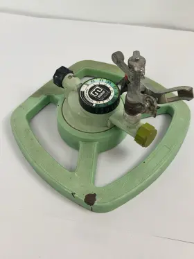Melnor 042206143907 Vtg Time-a-matic Sprinkler Flow Control Rotating Metal Pulsating Head Melnor 042206143907 Vtg Time-a-matic Sprinkler Flow Control Rotating Metal Pulsating Head