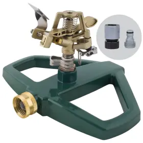 65163amz Melnor 042206651631 Metal Pulsating Sprinkler Bundle Green