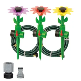 65194amz Melnor 042206651945 Daisy Adjustable Spike Kit Sprinkler Bundle Green