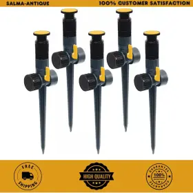 15335-blk Melnor Multi Adjustable Spike Sprinkler 5-pack Ft Green Control Water Flow