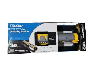 172-849 Melnor Deluxe Turbo Adjustable Oscillating Sprinkler 4500 Ft Lawn/yard 172-849 Melnor Deluxe Turbo Adjustable Oscillating Sprinkler 4500 Ft Lawn/yard