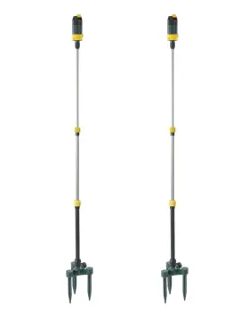9650gt Melnor Qty 2 Hideaway Lawn Sprinklers Telescoping 50 Inch High - Opened