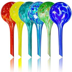 Mission Gallery 358122-bc00400983 Plant Watering Globes Set Of 6 - Small Glass Self Bulbs Up To 5 Days