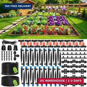 Mixc Gd-2026-1 300ft Drip Irrigation System Kit Automatic Garden Misting Watering